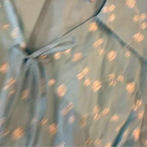 J. Peterman Dress Midi Size 12 Blue Floral Embroidered Vintage Gatsby Style - Picture 4 of 13